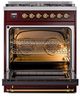 Ilve® Nostalgie II Series 30" Burgundy Pro Style Dual Fuel Range-3