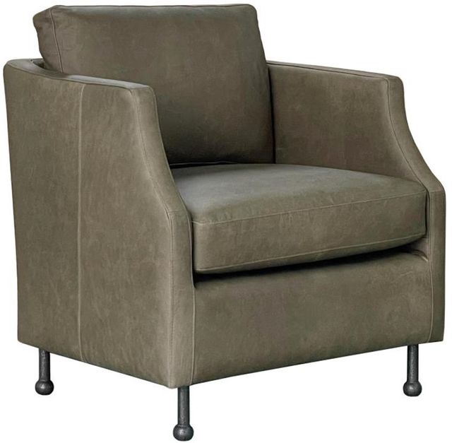 Bernards Tarrington Pistachio Leather Accent Chair-0