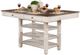 Mazin Furniture Nesbitt 7-Piece Antique White Counter Height Dining Set with Oak Top -1