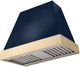 AGA Euclid 36" Indigo Wall Mounted Range Hood  with Polished Brass Trim-0