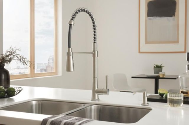 Peerless Precept® Stainless Single Handle Commercial Style Kitchen Faucet-2