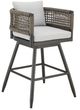 Armen Living Alegria Black/Gray Aluminum/Fabric Outdoor Swivel Counter Stool-0