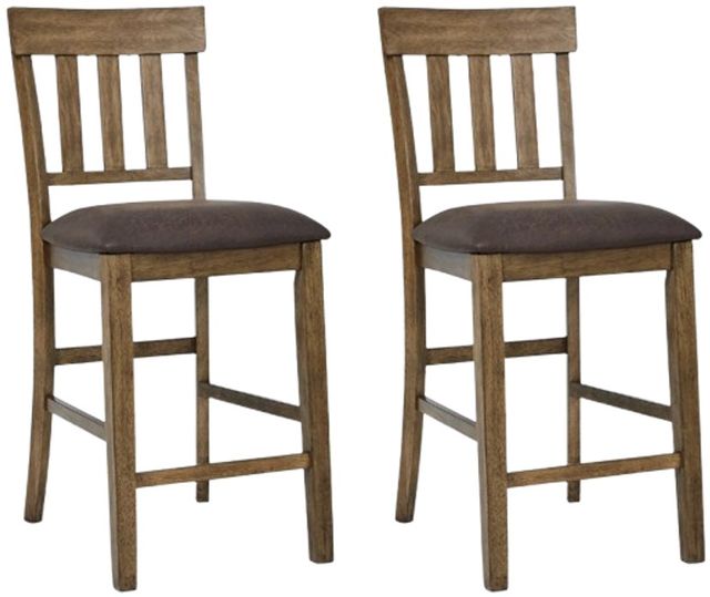 Signature Design by Ashley® Broxtyn Light Brown Upholstered Bar Stool-4