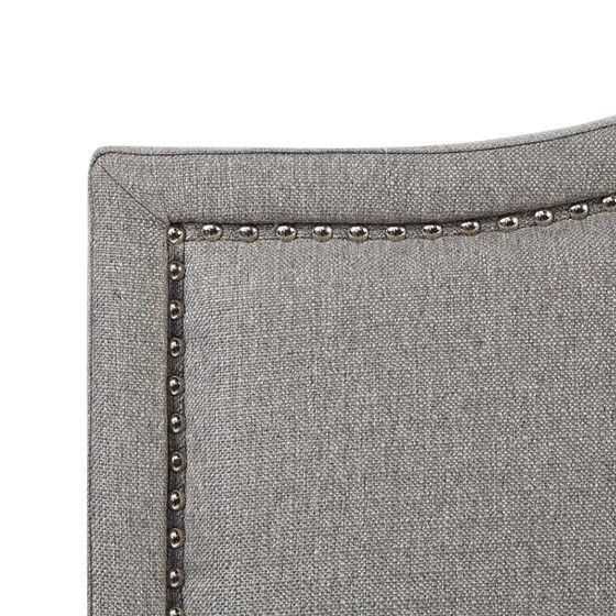 Olliix by Madison Park Nadine Grey King Upholstery Headboard-2