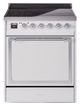 Ilve® Nostalgie II Noblesse 30'' White Pro Style Induction Range with Chrome Trim-0