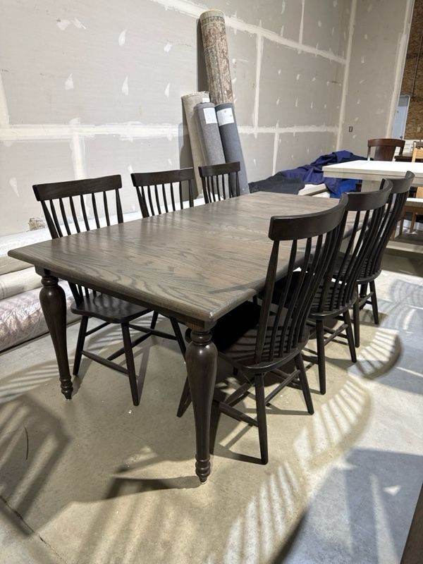Clearance Mavin Customizable 42" x 84" Rectangular Dining Table & 6 Percy Chairs-1