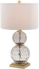 A & B Home Brass/Clear Globe Lamp-1