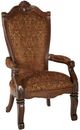 Michael Amini® Windsor Court® Gold/Vintage Fruitwood Arm Chair-0