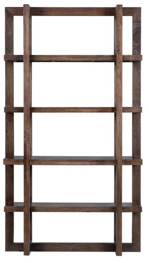 Classic Home Sydney Bark Brown Bookcase-2