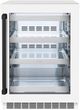 ZLINE Autograph Edition Touchstone 5.2 Cu. Ft. Stainless Steel Beverage Center with White Matte Glass Door and Matte Black Handle-0