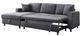 Mazin Furniture Jordan 2-Piece Dark Gray Left-Arm Facing Pullout Sleeper Sectional and Storage Chaise-2