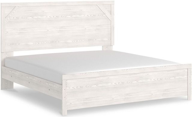 Signature Design by Ashley® Gerridan 2-Piece White/Gray King Panel Bed Set-1