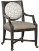 Fairfield® Customizable Rocco Leather Dining Arm Chair with Casters-0