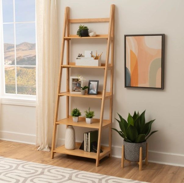 Linon Cosgrove Natural Bookcase-1