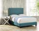 Elements International Erica Teal Upholstered Queen Platform Bed-4