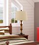 Cal® Lighting & Accessories Dark Brown/Oatmeal Table Lamp-1
