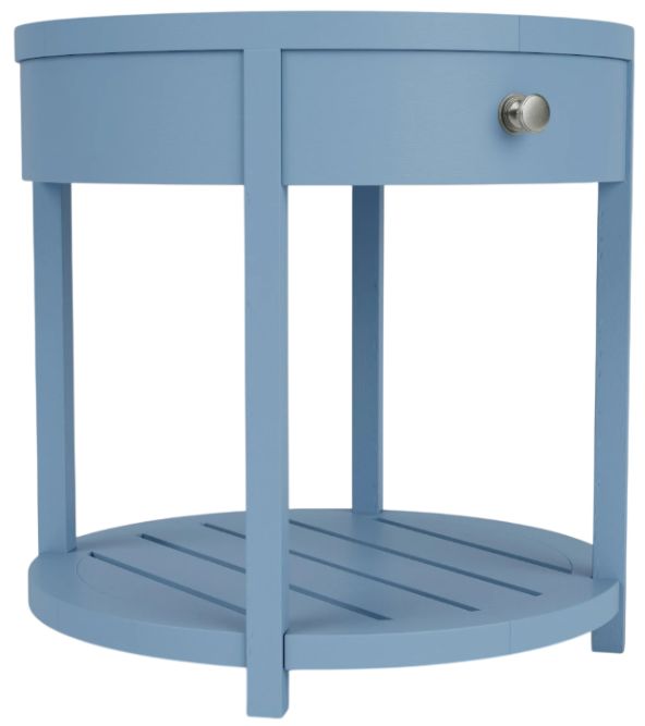 Riverside Furniture Rosalie Cabana Blue Round End Table-0