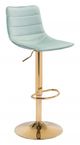 Zuo® Prima Light Green & Gold Bar Chair-0