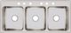 Elkay Lustertone® Classic Lustrous Satin 46" x 22" x 7-5/8" 6-Hole Triple Bowl Drop-In Sink-1