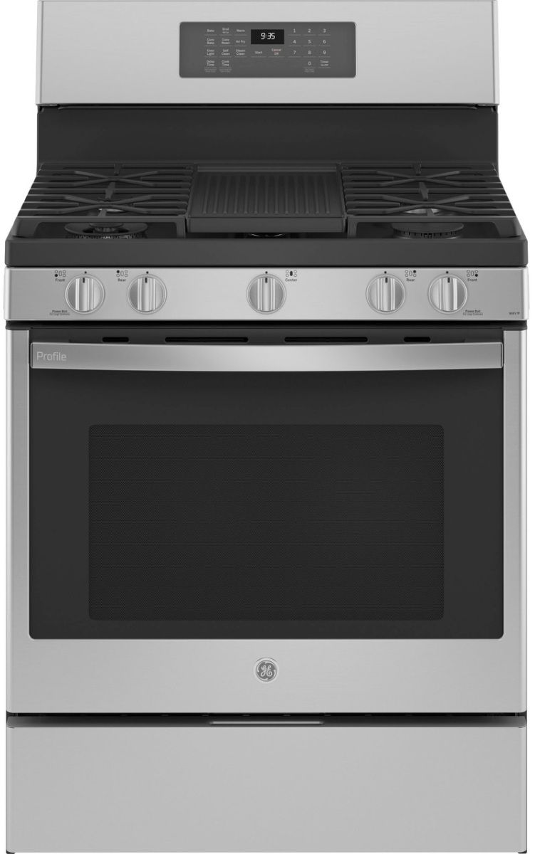 GE Profile™ 30" Fingerprint Resistant Stainless Steel Freestanding Gas Range