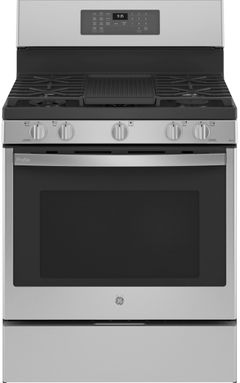 GE Profile™ 30" Fingerprint Resistant Stainless Steel Freestanding Gas Range
