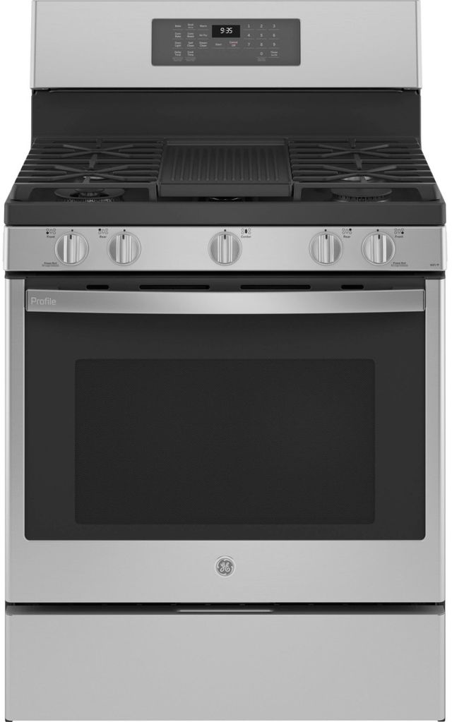 GE Profile™ 30" Fingerprint Resistant Stainless Steel Freestanding Gas