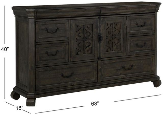 Magnussen Home® Bellamy Peppercorn 8-Drawer Dresser-2