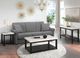 Elements International Marcello White Sofa Table with Black Base-1