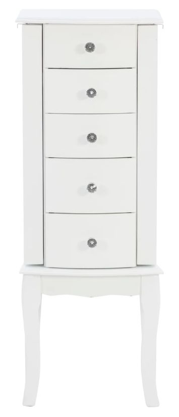Powell® Jasmine White Jewelry Armoire-3
