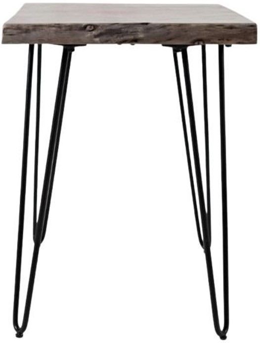 Jofran Inc. Nature's Edge Slate Chairside Table with Black Base-1
