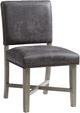 Elements International Collins Gray Upholstered Dining Side Chair-0