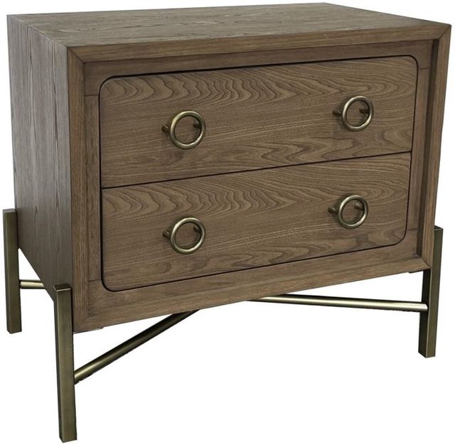 Bernards Elure Latte 2-Drawer Nightstand-0