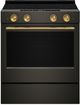KitchenAid® Brass Slide-In Convection Range Handle and Knob Kit-2
