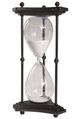 A & B Home Thetis Black/White 60-Minute Hourglass with Iron Stand-0