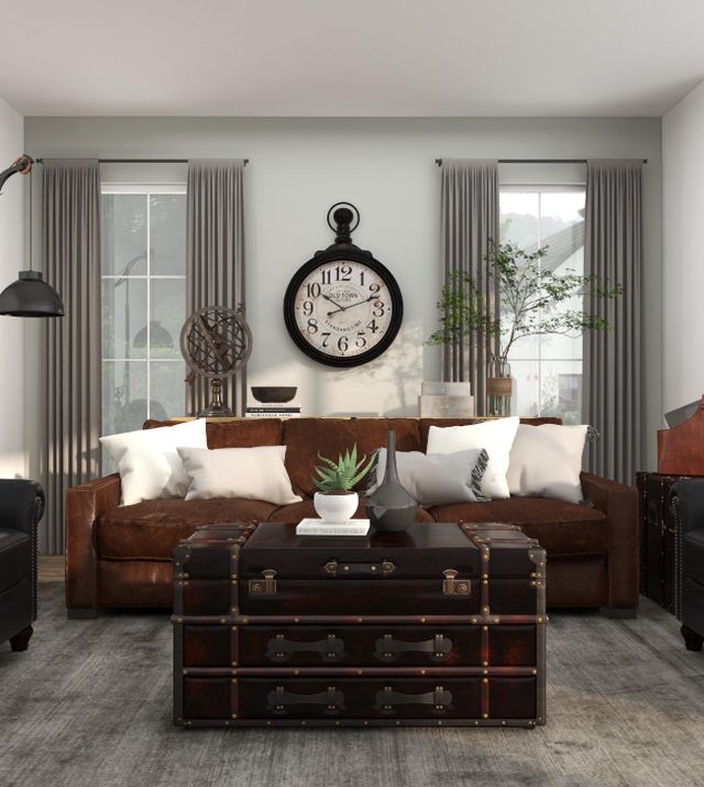 Deco Marche Distressed Brown Round Wall Clock-4