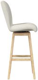 Elements International Cambrie Beige/Natural Upholstered Swivel Bar Stool-4
