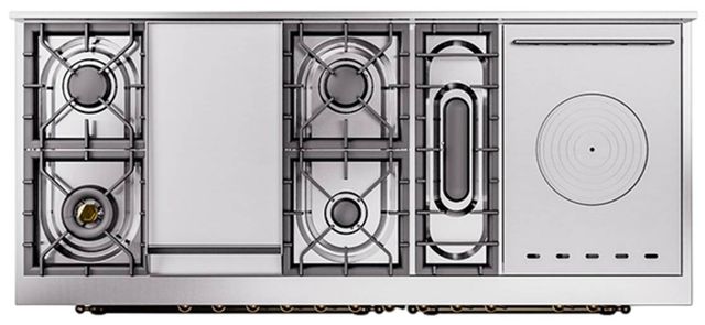Ilve® Nostalgie II Series 60" Custom RAL Color Pro Style Dual Fuel Range-2