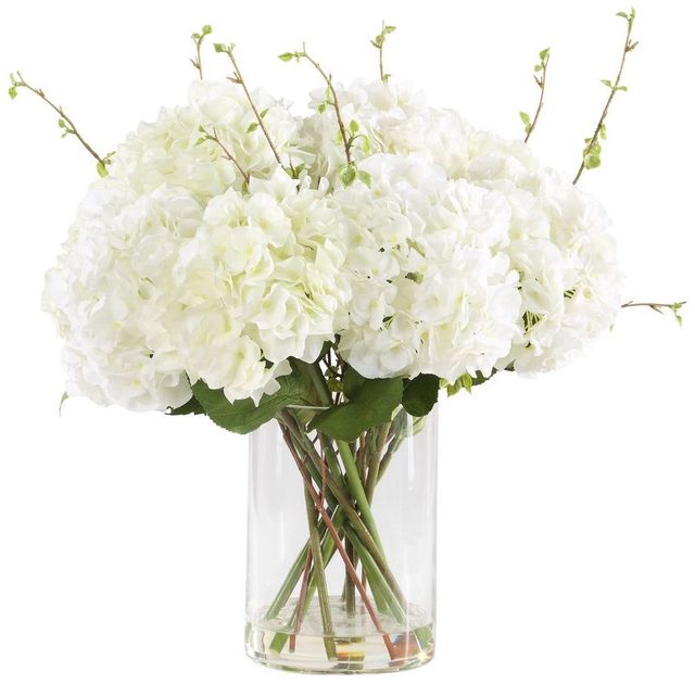 Uttermost® Anastasia Hydrangea Clear/Green Centerpiece-2