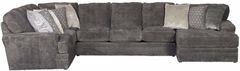 Jackson Furniture Mammoth 3-Piece Smoke Right-Arm Facing Sectional and Chaise