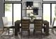 Elements International Grady 7-Piece Dark Walnut/Taupe Slat Back Dining Set-4