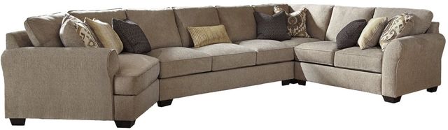 Benchcraft® Pantomine 4-Piece Driftwood Right-Arm Facing Sectional with Cuddler and Armless Sofa-0