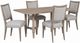 Bernards Citrus Heights 5-Piece Gray/Sand Hi-Lo Triad Table Set-0