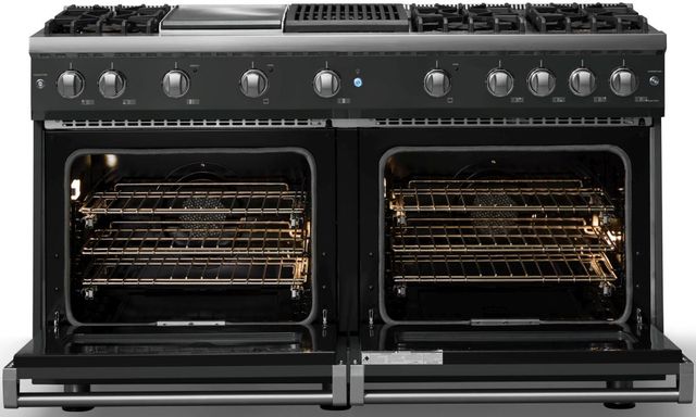 Viking® 5 Series 60" Antique Bronze Pro Style Gas (NG) Range with Polished Chrome Trim-1
