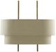 Currey & Company Combermere Antique Brass/Linen Rectangular Chandelier-2