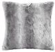Olliix by Madison Park Zuri Grey 20x20" Polyester Faux Tip Dyed Brushed Long Fur Pillow-0