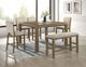 Crown Mark Cockrell Beige/Brown Counter Dining Bench-1