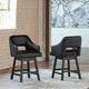 Signature Design by Ashley® Tallenger 2-Piece Black/Dark Brown Bar Stool Set-2