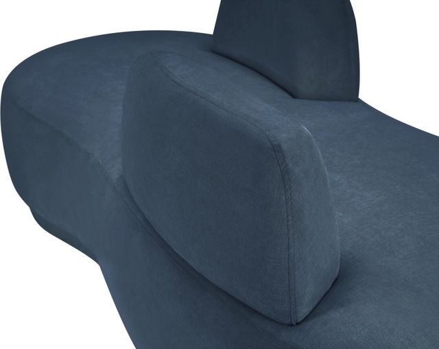 Meridian Furniture Argyle Blue Chenille Fabric Chaise-3