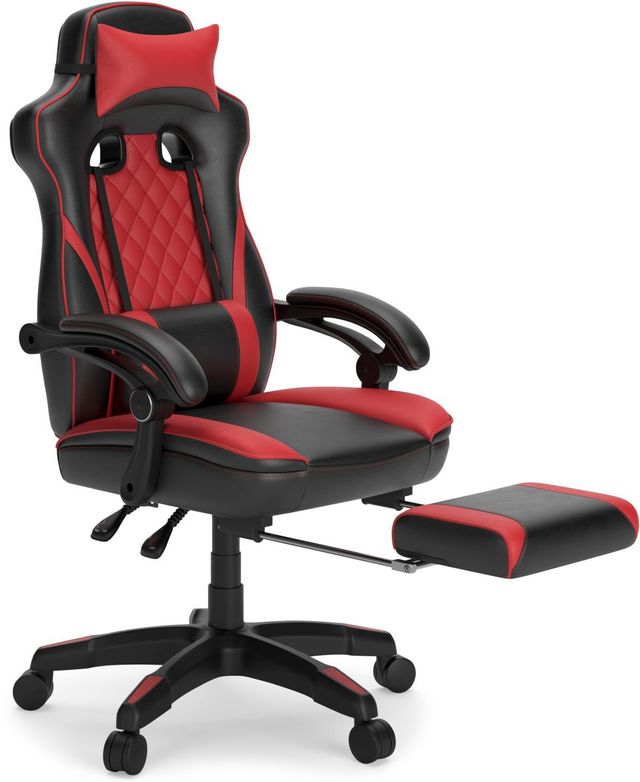 Signature Design by Ashley® Lynxtyn Red/Black Office Swivel Desk Chair-2