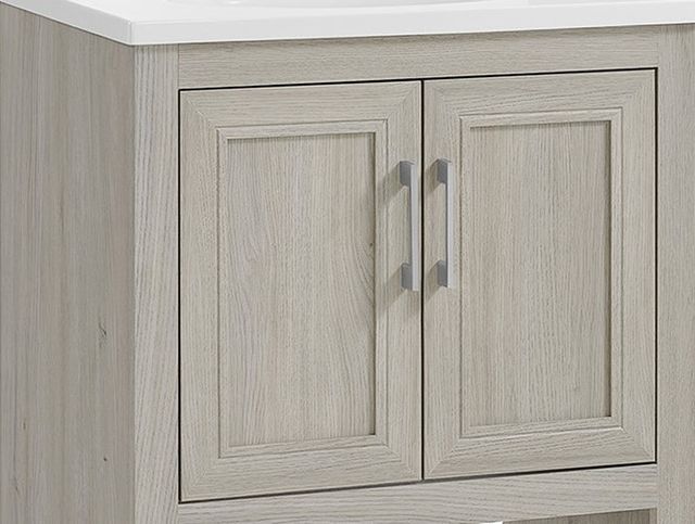 Linon Barkley 2-Piece Sandstone 25" Vanity Mirror and Floor Cabinet Set-2
